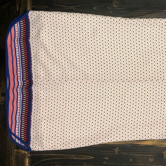 Skies Are Blue(Dillards)- Border Print Halter Neck Sleeveless Shift Dress SZ S - Picture 9 of 12